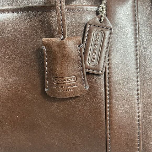 COACH Leather Cabin Weekender Duffle Bag Chocolate Brown No. L1S-5404 - Picture 9 of 16